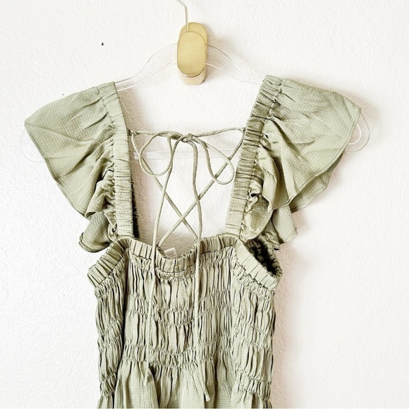 NEW Ted Baker Alovia Smocked Top With Lace Up Back size 2 med - Picture 14 of 14